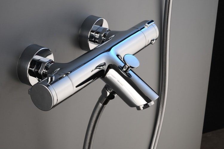 德国当代正品 全铜冷热水龙头恒温简易手持花洒套装 浴缸淋浴两用