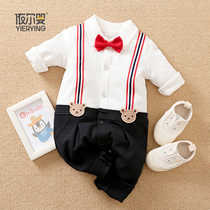 Baby Spring Autumn Clothes Men And Women Full Moon Clothes 100 Days Old Clothes Thyme Banquee Babies One Year Old To Wear Conjoined Clothes