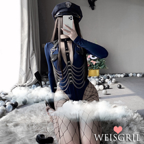 weisgirl new European and American sexy thin family pyjamas suit long sleeve one-piece dress queen dress woman swimsuit