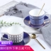 Cốc pha cà phê Trung Quốc đặt nhỏ Châu Âu sang trọng cao cấp Hộ gia đình Cốc cà phê Saucer Tiếng Anh Trà chiều Trà đỏ Cốc trà - Cà phê