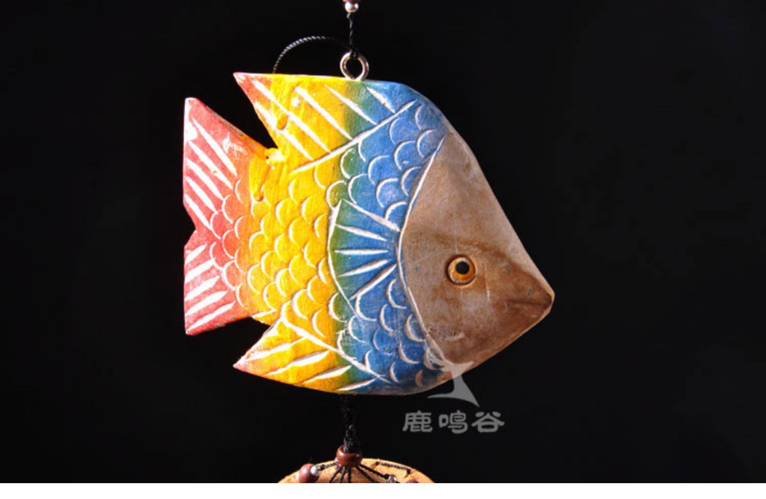 泰国动物风铃实木金属风铃音乐风铃挂饰6管招财门饰礼物