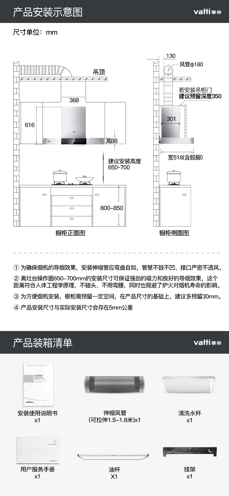 华帝油烟机型号对照表图片