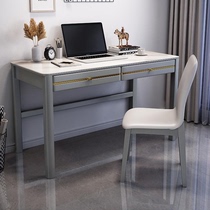 Modern minimalist home-style minimalist desk light extravagant lined rock plate writing desk office chair integrated computer desk