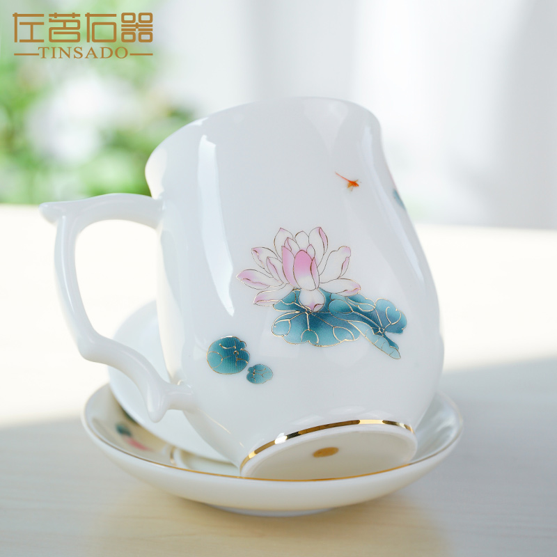 Retro mugs ZuoMing right device with cover glass ceramic tea cup flower cups office with his coffee cup