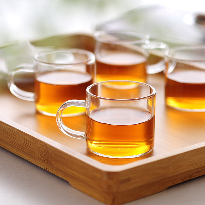 ZuoMing right is kung fu noggin small transparent glass tea set with the glass sample tea cup 80 ml mini dress