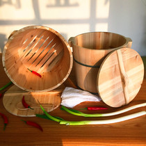 New steamed rice wooden barrel fragrant fir rice cooker with lid cooking machine kitchen utensils steamed rice bucket sushi bucket rice ball steamer