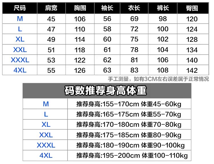 尺码 肩宽 胸围 衣长 袖长 腰围 臀围 大腿围 裤长 推荐身高体重 xl