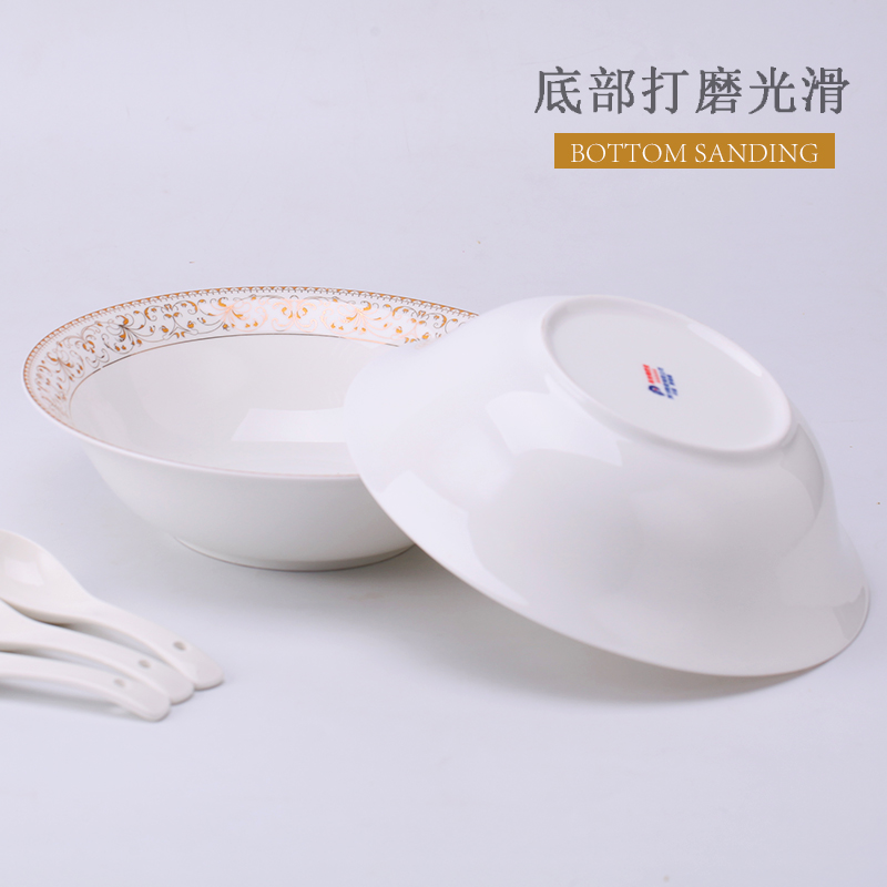 Ipads China jingdezhen ceramics cutlery set free combination of DIY monogamous 9 inches without cover large soup bowl