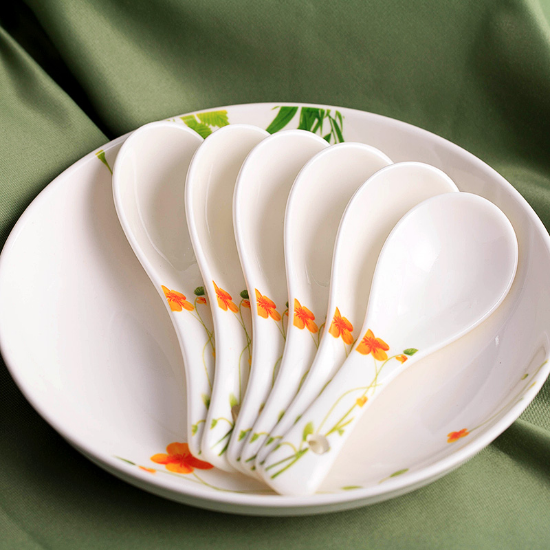 The Spring flowers, DIY free collocation with tableware suit jingdezhen ceramic tableware dishes suit household dish dish