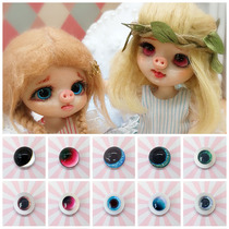 BJD doll 8mm glass fake eyeball 1cm acrylic base support manual DIY eyes sd doll simulation eye beads