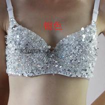 New Sexy Bar Stage Dress Street Dance sequined bra bra bra ds nightclub lead gallop silver sequins