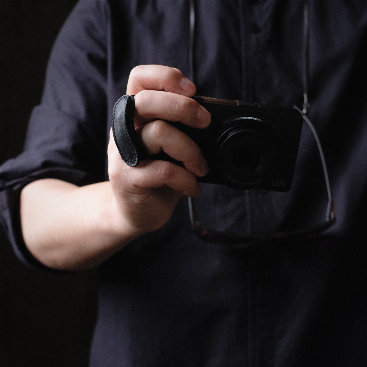 cam-in 理光gr2 grii gr3 griii意大利植鞣牛皮相机指环带手带