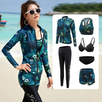 South Korean diving suit female snorkeling separated jellyfish coat speed dry long sleeve sunscreen surf steel toswimsuit