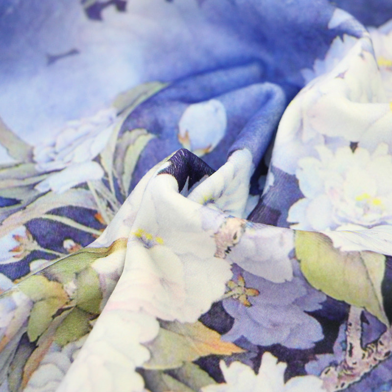 樱花丝绒天鹅绒高档意大利绒印花面料服装布料手工布艺diy面辅料_7折