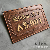 Retro Chinese hotel B & B House card farmhouse tea room box private card personalized creative house plate customization