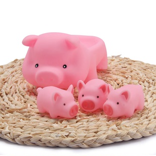 母子猪捏捏叫响洗澡玩具