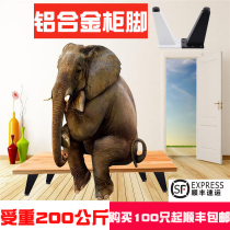 Aluminum alloy furniture foot office cabinet foot adjustable table leg TV cabinet foot inclined cabinet leg factory direct sales