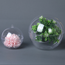 Plastic flat ball transparent hollow hanging ball cake packaging box food dust cover Mousse ball West Point rice packing box