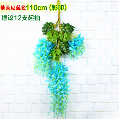 shopping mall celebration 4s shop exhibition hall atrium sky pendant kindergarten decoration summer simulation wisteria flower bean flower pendant