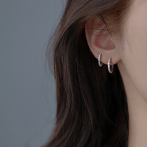 South Korean substitute gold-plated gold earrings women's new tidal vegetarian circle in 2022 is simply delicate and small in ear buckles