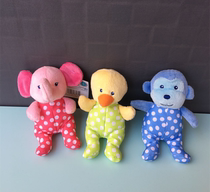 Foreign trade duckling Elephant Monkey rattle doll Baby soothing mood toy safe and chewable