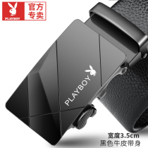 Playboy belt mens leather 2022 new fashion young people tide pure automatic buckle leather pants belt