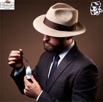 Polish Sterkowski Hat Moscar Rabbit Waterproof Rabbit Hair Fedora Godfather with the same style hat