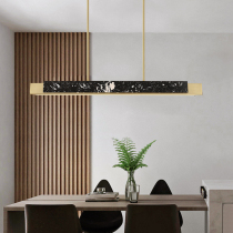 Minimal Restaurant Art Perisplight Nordic Post-Modern Designer Bar Marble Long Strip Light Luxury LED Lights