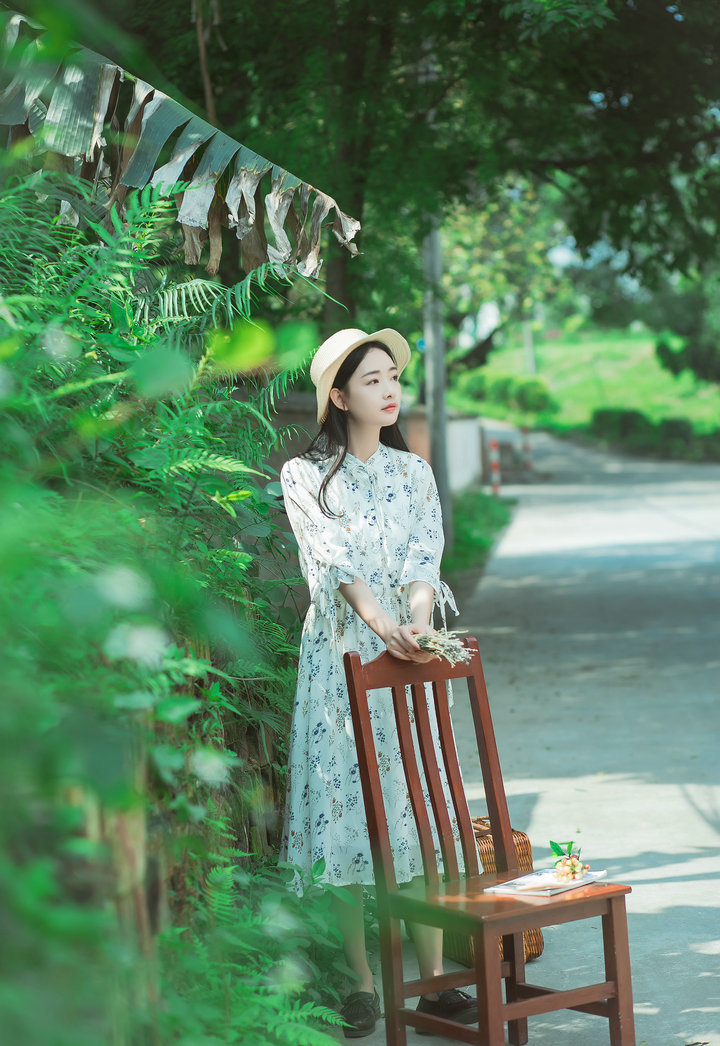 2017夏季新款森女系文艺小清新雪纺碎花连衣