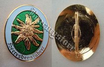 Deutsche Mountain Troops Snow Fleece Flower Sign Chest Chapter Mountain Guide Snowy Velvet Golden Breast Badge