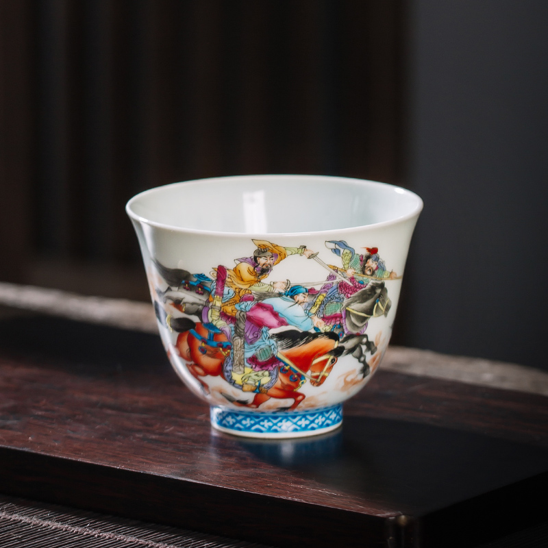 The Owl up jingdezhen tea master kung fu tea cup single CPU hand - made ancient characters make tea cup sample tea cup