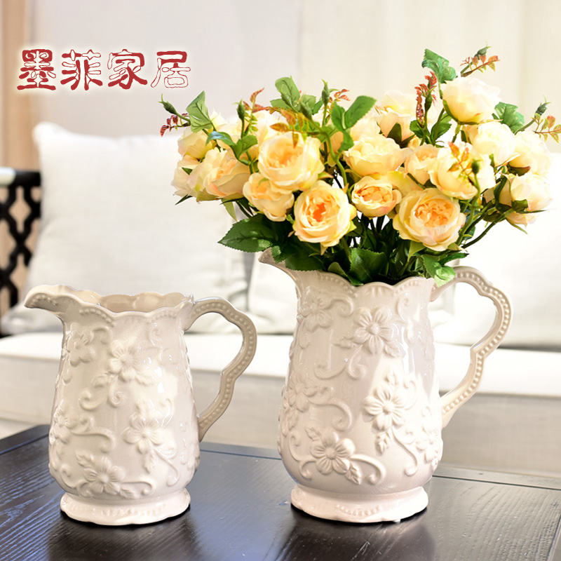 Continental ice crack glaze furnishing articles ceramic vases, flower arranging living room TV cabinet table wine home decoration decoration