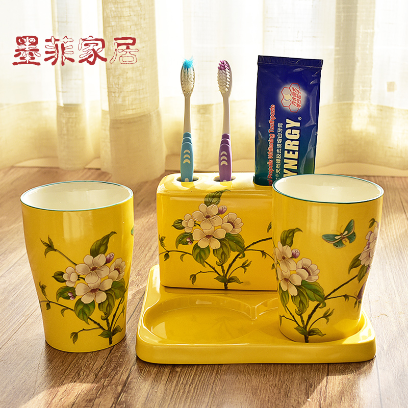 American new Chinese style bathroom sanitary ceramics 4 couples utility toiletries furnishing articles version into gifts