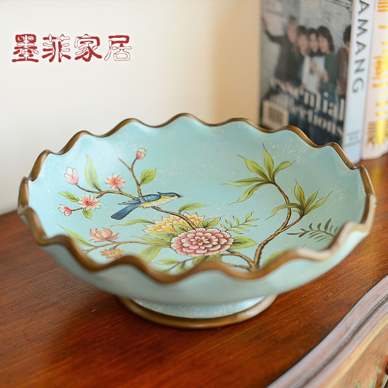 American compote ceramic fruit bowl Europe type restoring ancient ways furnishing articles home sitting room tea table decorations' lads' Mags' including nuts key-2 luxury tray