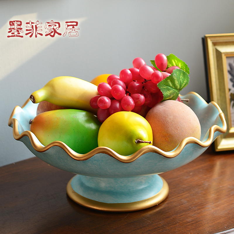 American European - style key-2 luxury ceramic big fruit tray was the new Chinese style household decorates sitting room tea table furnishing articles fruit bowl dried fruit tray