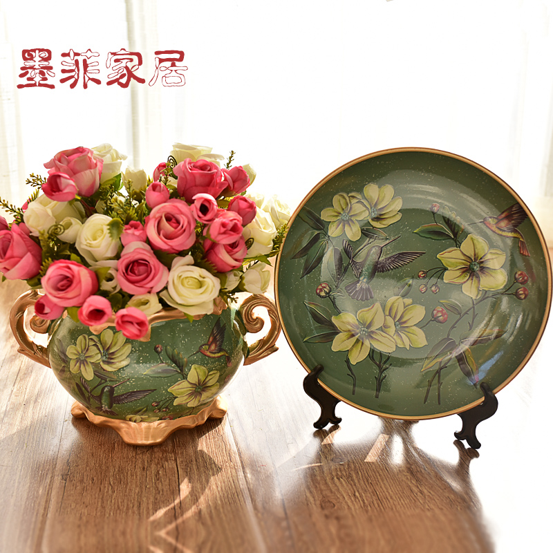 Europe type TV ark, furnishing articles household act the role ofing is tasted ceramic vases, flower art American sitting room porch ark adornment ornament