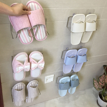 Bathroom slipper rack Wall-mounted non-perforated stainless steel door shoe holder hanger Home bathroom storage hook