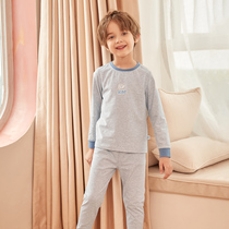 Boys thermal underwear set 2021 New 10 autumn 12-year-old home clothes two-piece autumn trousers 11 pajamas