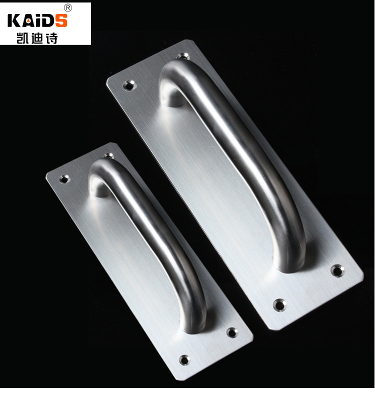 加厚不锈钢拉手把手防火门拉手圆形明装底板拉手推拉门逃生门把手