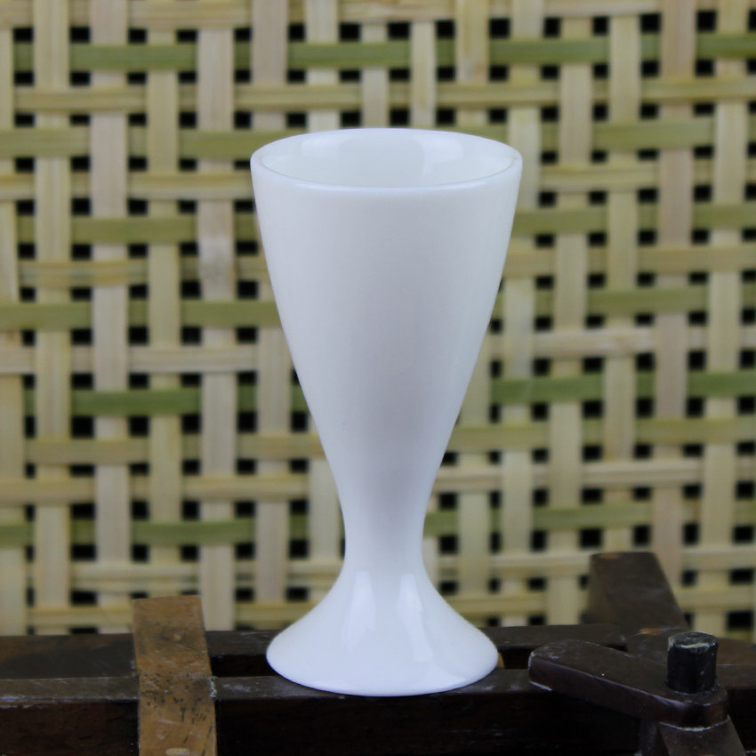 景德镇白瓷烈酒杯陶瓷白酒杯纯白色10/20ml锥形小酒杯酒杯套装