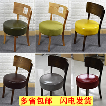 Solid Wood round chair milk tea shop dessert shop coffee shop table and chair spot custom-made West table chair leisure negotiation chair