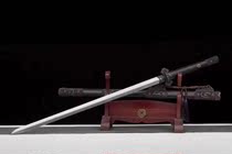 Longquan Citys Four Sides Treasure Sword Don Sword Collection Thousands Of Layers Of Flower Pattern Steel Town Residence Handmade Knife Sword Body Cold Weapon without cutting edge