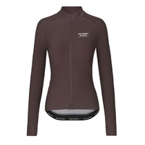PNS Pas Normal Studios DARK RED Womens Long-sleeved Fleece Cycling Suit