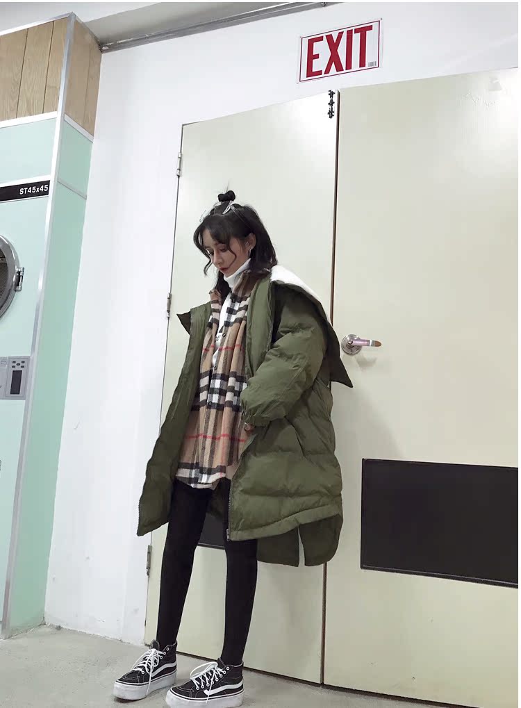 是个杀手 格子衬衫女原宿宽松韩版中长款加厚