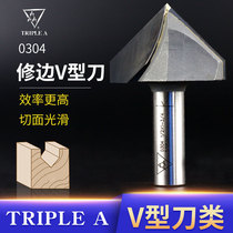 3A woodworking tool 150 ° V Blade trimming machine electric wood milling 3D carving knife