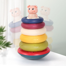 Stacked Music Children's Intelligence Rainbow Tower Set 0-1 1 Year Old Infant Early Childhood Education Six Seven Eight Nine Months 10 Baby Toys