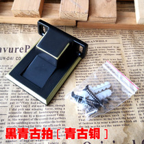 Square non-perforated door suction black invisible anti-collision door stop door touch modern American nail-free geothermal suction