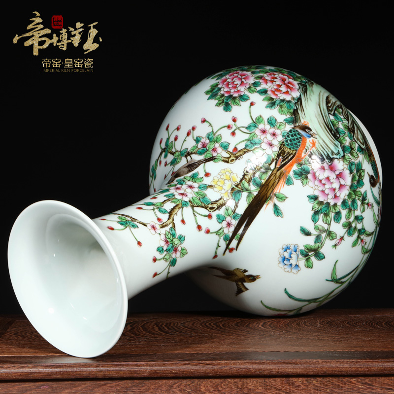 Jingdezhen ceramic yongzheng hand - made flowers and birds in com.lowagie.text.paragraph pastel bottles of archaize ceramic vase handicraft decorative furnishing articles