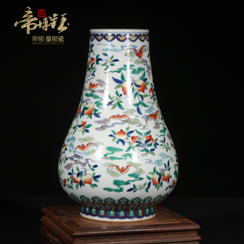 Jingdezhen ceramics imitation the qing yongzheng jubilee ShouFuLu Chinese bottle vase sitting room porch home decoration furnishing articles