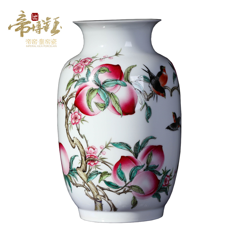 Jingdezhen ceramics powder enamel live figure idea gourd vases master hand - made vases sitting room home handicraft furnishing articles